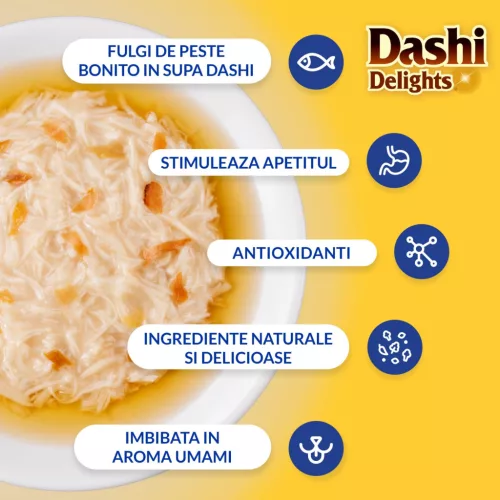 Ciao Dashi Delights Silky Broth Hrană umedă complementară pentru pisici cu pui 40 g
