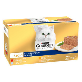 Gourmet Gold Mousse Hrană umedă pentru pisici cu pește 12×85 g