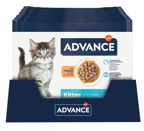 Advance Junior Hrană umedă pentru pisici, cu pui 4x85g