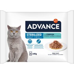   Advance Sterilized Hrană umedă pentru pisici sterilizate, cu cod 4x85g