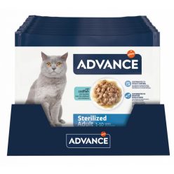   Advance Sterilized Hrană umedă pentru pisici sterilizate, cu cod 4x85g