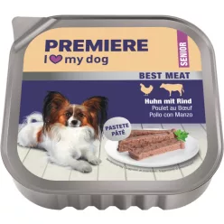   Premiere Best Meat Hrană umedă pentru câini senior, cu pui și vită 100 g