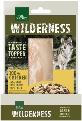 Real Nature Wilderness Topping pentru câini cu file de pui 60 g