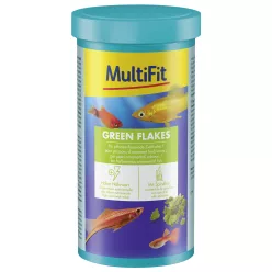   MultiFit Green Flakes Hrană completă pentru pești ornamentali erbivori 250 ml