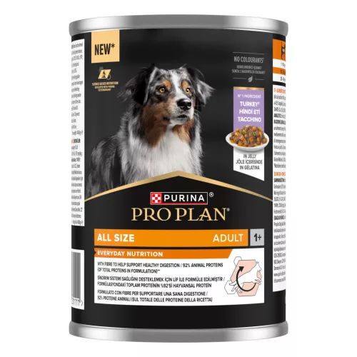 Pro Plan Everyday Nutrition Hrană umedă pentru câini adulți cu curcan în aspic 400 g