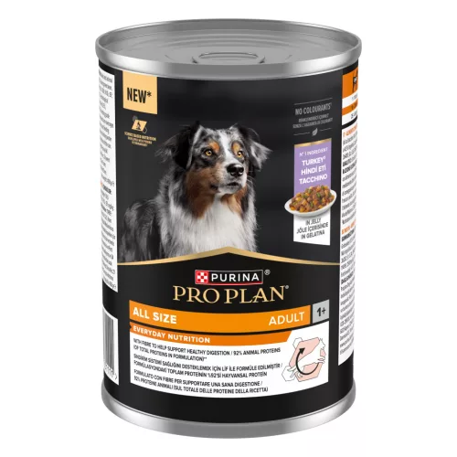 Pro Plan Everyday Nutrition Hrană umedă pentru câini adulți cu curcan în aspic 400 g