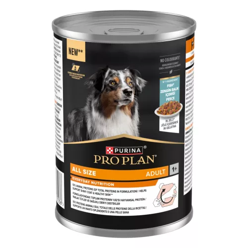 Pro Plan Everyday Nutrition Hrană umedă pentru câini adulți cu pește în aspic 400 g
