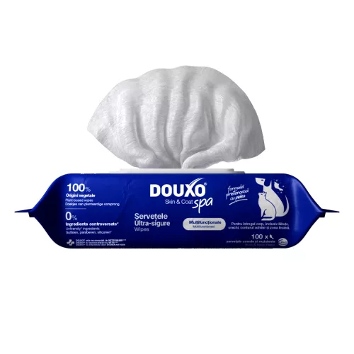 Douxo SPA Șervețele umede pentru câini și pisici 100 buc.