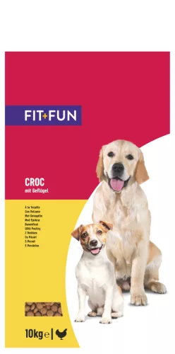 Fit+Fun Croc Hrană uscată pentru câini adulți cu pasăre 10 kg