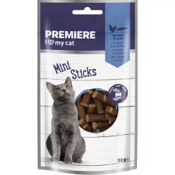   Premiere Mini Sticks Recompense pentru pisici cu pui și somon 4x10 g