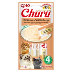   Churu Creamy Recompensă pentru pisici cu pui și somon 4x14 g