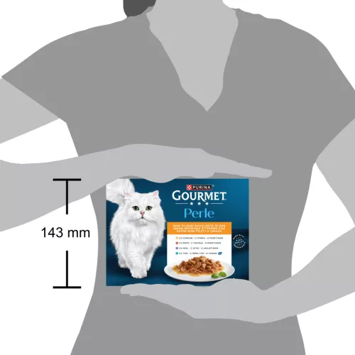 Gourmet Perle Hrană umedă pentru pisici mini fileuri în sos cu mix carne 12x85 g