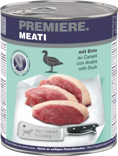 Premiere Meati Hrană umedă pentru câini adulți, cu rață 800 g
