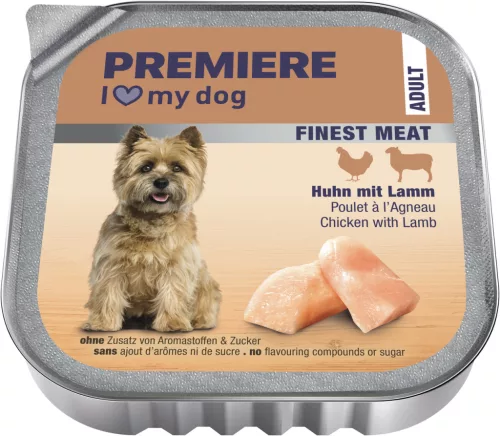 Premiere Finest Meat Hrană umedă pentru câini adulți, cu pui și miel 150 g