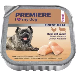   Premiere Finest Meat Hrană umedă pentru câini senior, cu pui și miel 150 g