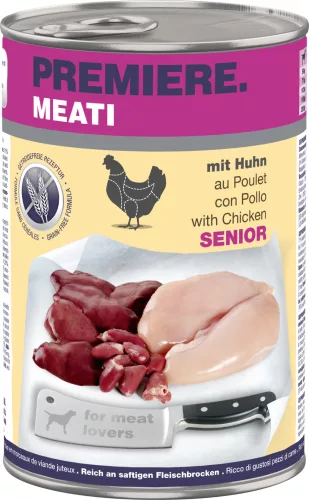 Premiere Meati Hrană umedă pentru câini senior, cu pui 400 g