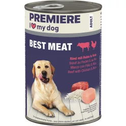   Premiere Best Meat Hrană umedă pentru câini adulți, cu vită și pui 400 g