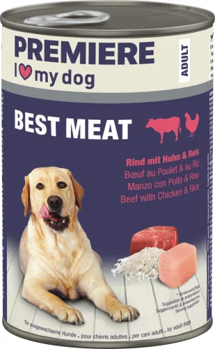 Premiere Best Meat Hrană umedă pentru câini adulți, cu vită și pui 400 g