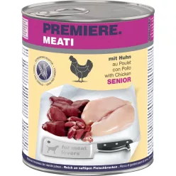   Premiere Meati Hrană umedă pentru câini senior, cu pui 800 g