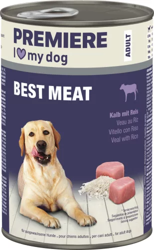 Premiere Best Meat Hrană umedă pentru câini adulți, cu vițel 400 g