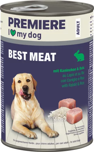 Premiere Best Meat Hrană umedă pentru câini adulți, cu iepure 400 g