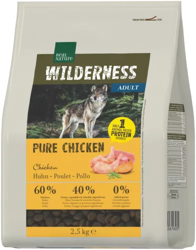 Real Nature Wilderness Hrană uscată pentru câini adulți, cu pui 2,5 kg