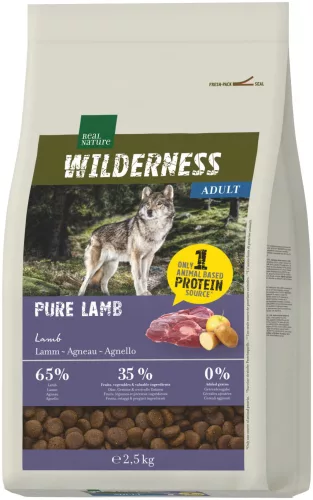 Real Nature Wilderness Hrană uscată pentru câini adulți, cu miel 2,5 kg
