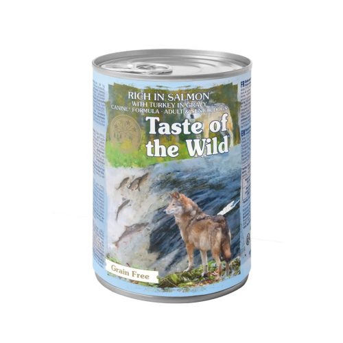 Taste of the Wild Hrană umedă pentru câini adulți și seniori cu somon și curcan în sos 390 g