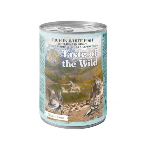 Taste of the Wild Hrană umedă pentru câini adulți și seniori cu pește în sos 390 g