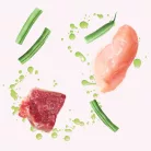 Delickcious Bucățele cu miel, piept de pui și fasole verde în aspic 85 g