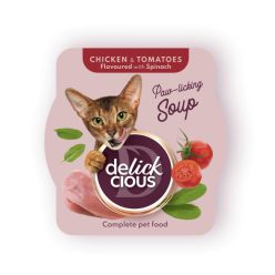 Delickcious Supă de pui cu roșii și aromă de spanac 80 g