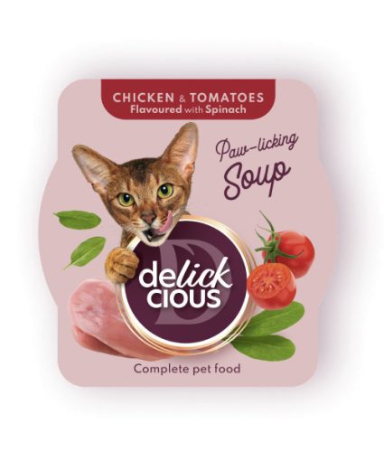 Delickcious Supă de pui cu roșii și aromă de spanac 80 g