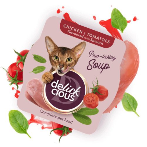 Delickcious Supă de pui cu roșii și aromă de spanac 80 g