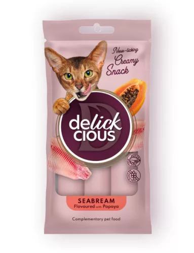Delickcious Creamy Snack cu doradă și papaya 4x15 g