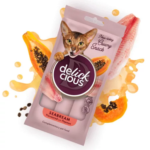 Delickcious Creamy Snack cu doradă și papaya 4x15 g