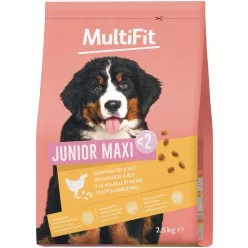   MultiFit Maxi Hrană uscată pentru câini juniori cu pasăre și orez 2,5 kg