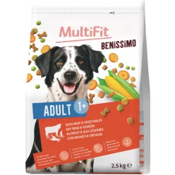   MultiFit Benissimo Hrană uscată pentru câini adulți cu vită și legume 2,5 kg
