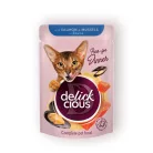Delickcious Bucățele cu somon și midii în sos 85 g