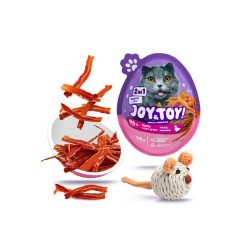   JOY&TOY! Soft Bites Recompensă pentru pisici 2 în 1 felii cu rață și jucărie surpriză 20 g  
