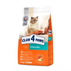   Club 4 Paws Hrană uscată premium pentru pisici sterilizate, cu pui 2 kg