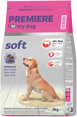 Premiere Soft Hrană uscată pentru câini seniori cu vită 4 kg