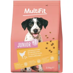   MultiFit Hrană uscată pentru câini juniori cu pasăre și orez 2,5 kg
