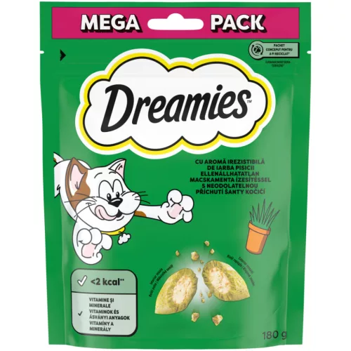 Dreamies Recompense pentru pisici cu iarba pisicii 180 g