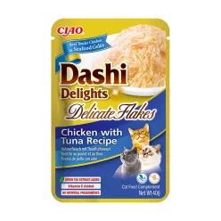   Ciao Dashi Delights Delicate Flakes Recompensă pentru pisici cu pui și ton 40 g