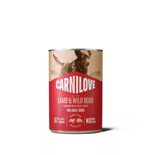 Carnilove Hrană umedă pentru câini adulți, cu miel și mistreț 400 g