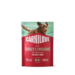   Carnilove Hrană umedă pentru câini adulți, cu curcan și fazan 300 g
