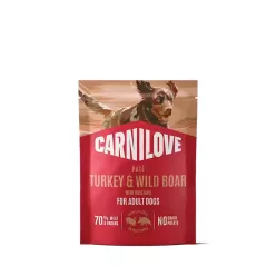   Carnilove Hrană umedă pentru câini adulți, cu curcan și mistreț 300 g