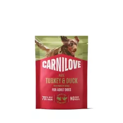   Carnilove Hrană umedă pentru câini adulți, cu curcan și rață 300 g