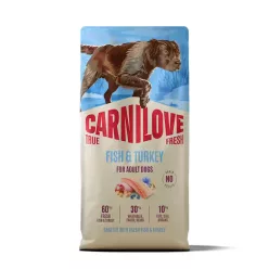   Carnilove True Fresh Hrană uscată pentru câini adulți, cu pește și curcan 4 kg