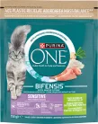 Purina One Sensitive Hrană uscată pentru pisici cu curcan și orez 750 g